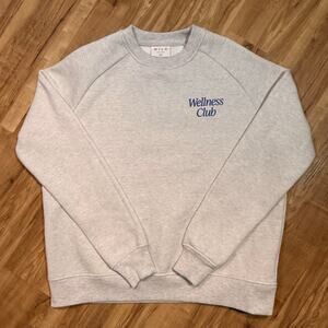 WILO the label Wellness Club Pilates Yoga Gray Sweatshirt Athlesiure Size XS